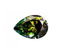 Piedra suelta de moissanita, Moissanita en forma de pera, color natural VVS1, for la elaboración joyas(4x6mm-0.5ct-GRA)