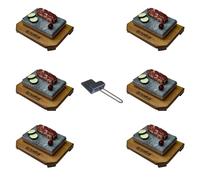 Piedra Volcánica para Asar Carne a la Piedra de 13x20- Promocion 6 sets completos Personalizados Modelo Mussol