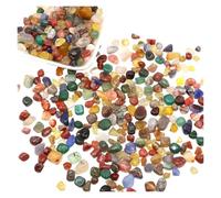 Piedras Acuario Piedras de grava, cristales, Chip de cuarzo, minerales, curación de Reiki, espécimen de ágata caída, piedras preciosas, decoración de acuario for el hogar, artesanía DIY(Color2,50g)