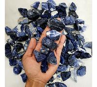 Piedras ásperas naturales de sodalita azul crudo, piedras minerales energéticos, decoración del hogar, 50 g