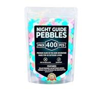 Piedras Brillantes - 400 Piezas Cantos Decorativos Artificiales Solares Multicolor - Piedras Brillantes Para Jardín - Para Estanque Paisaje Jardín Sendero Patio Exterior Pecera