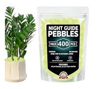 Piedras Brillantes 400 Piezas Cantos Decorativos Artificiales Solares | Piedras Brillantes Para Jardín Y Exterior En Acuario, Estanque, Patio, Exterior, Paisajismo Y Pecera