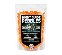 Piedras Brillantes De Exterior 400 Piezas Cantos Decorativos Artificiales | Guijarros Luminosos Para Acuario Estanque Paisajismo Sendero Patio Exterior
