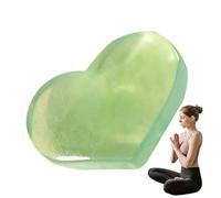 Piedras Caídas De Fluorita - Gemas Pulidas De En Forma De Corazón, Roca Curativa Verde Natural, Conjunto De Minerales De Bolsillo Liso | Decoración Energética Reiki Para Meditación, Bu