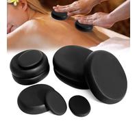 Piedras Calientes Set De Masaje, 9 Piezas Basalto Piedras de Masaje Grandes Piedras Calientes, Piedras de Masaje Adecuado para Spa Privado Usuario Massagetherapy RelajacióN