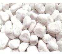Piedras Canto Rodado Blanco 20-40 mm. Decoración Jardín, Macetas y Acuarios | Piedras Naturales para Exterior e Interior (15 Kg)