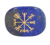 Piedras con Símbolos de Meditación, Piedras de Cristal Curativas Grabadas, Piedras con Símbolos de Vikingos Nórdicos para Limpieza de Chakras, Curación del Aura y Rejillas de