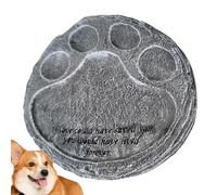 Piedras conmemorativas de jardín para mascotas, lápida de perro con huella de pata, exquisita piedra de resina para tumba de perro, mascotas, perros, gatos, decoración de cementerio, alguien que