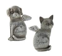 Piedras Conmemorativas Para Mascotas, Diseño Heartfẹlt Tributẹ, 1 Pieza, Piedra Conmemorativa De Gato Ángel De Resina, Pequeña Escultura De Jardín, Estructura Estable Y Equilibrada, Para Oficinas, Caf