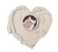 Piedras conmemorativas para mascotas, piedra conmemorativa para perro - lápida grabada - Piedra conmemorativa de perro de resina con marco de fotos, honra a tu mascota