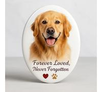 Piedras conmemorativas personalizadas para mascotas, foto eterna de porcelana con retratos vívidos, texto a color, regalos para alguien que perdió a un ser querido, mascota, perro, gato (tamaño