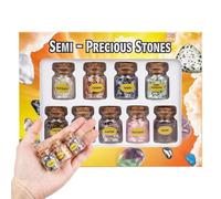 Piedras Curativas y Botellas de Conjunto de Piedras Naturales Pulidas
