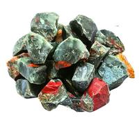 Piedras curativas y cristales de piedra de sangre africana, piedras naturales para voltear y hacer tú mismo piedras crudas y cristales (1 libra)