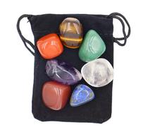Piedras de 7 colores - Cristales en bruto, decoración espiritual pulida, de regalo | Bon Chioce para mujeres, regalo para amigos, sobrinas, niñas, día de la madre, meditación