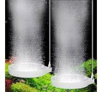 Piedras de aire para acuario, 2 piedras de oxígeno para acuario, 100 mm, aireador de acuario, piedra de oxígeno, nano burbujas, difusor redondo de burbujas de oxígeno para bomba de aire nano y cubos,