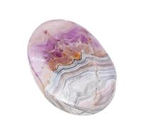 Piedras de amatista pulida, Amethyst Crystal Rock - Ornamento de amatista natural | Masaje decorativo de pulgar pulido Pebble crudo para la diversión de amasado de los dedos