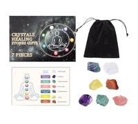 Piedras de chakra, cristales de chakra, piedra natural en bruto, color /rosa, , aventurina verde/ , fluorita colorida, citrino, para abundancia y prosperidad