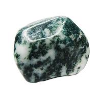 Piedras de cristal curativas de ágata musgosa, piedras preciosas curativas de Reiki grandes de 1.2 a 2 pulgadas, piedras preciosas naturales pulidas para meditación de terapia de brujería energética