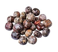 Piedras de Cristal en Bruto a Granel Adorno de piedra pulida con forma leopardo rojo cristal natural, muestra mineral for enseñar ciencias, preciosa for bañera