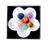 Piedras de, juego de pulidas irregulares con cuenco, decoración del hogar, centro de mesa decorativo para la colección Fengshui Fountain Rock