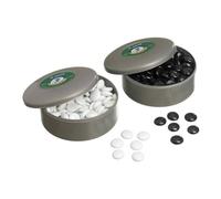 Piedras De Juego De Vidrio - Set Negro Y Blanco