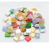 Piedras de mosaico 200 g 1,5 cm Azulejos de mosaico de vidrio cuadrados de jade de colores mezclados for manualidades de bricolaje Proveedor Fabricación de azulejos de piedra Decoración del hogar (Co