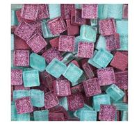 Piedras de Mosaico para Manualidades 50 Uds Diy mezcla de colores brillantes mosaico piedras vidrio azulejos guijarros Material artesanal rompecabezas for hacer mosaicos arte(Color 4)