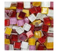 Piedras de Mosaico para Manualidades 50 Uds Diy mezcla de colores brillantes mosaico piedras vidrio azulejos guijarros Material artesanal rompecabezas for hacer mosaicos arte(Color 17)