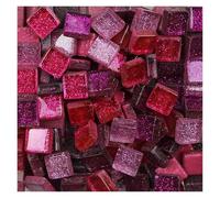 Piedras de Mosaico para Manualidades 50 Uds Diy mezcla de colores brillo mosaico piedras vidrio azulejos guijarros Material artesanal rompecabezas for hacer mosaicos 9 * 9mm(Color 14)