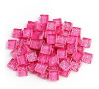 Piedras de Mosaico para Manualidades 50 Uds Diy, mosaico de piedras cristal con purpurina colorida, azulejos, guijarros vidrio, Material artesanal, rompecabezas for hacer mosaicos 9x9mm(Color 3)