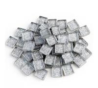 Piedras de Mosaico para Manualidades 50 Uds Diy, mosaico de piedras cristal con purpurina colorida, azulejos, guijarros vidrio, Material artesanal, rompecabezas for hacer mosaicos 9x9mm(Color 28)