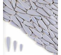 Piedras de Mosaico para Manualidades Azulejos de cerámica con gotas agua 100g/3,5 oz, mosaico porcelana artesanal, forma lluvia, mezcla 3 tamaños, multicolor opcional(Grey Blue)