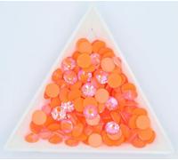 Piedras de neón noctilucentes de vidrio, base plana, sin fijación en caliente, fluorescencia, decoración para uñas, jacinto, mezcla, s6-30, 10 gramos