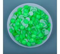 Piedras de neón noctilucentes de vidrio, base plana, sin fijación en caliente, fluorescencia, para decoración de uñas, verde, mezcla, s6-30, 10 gramos