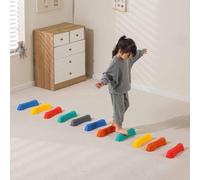Piedras de paso genéricas para niños, con textura antideslizante, 6 piezas, curso de obstáculos portátil, piedras de paso para interiores y exteriores para desarrollar la coordinación física