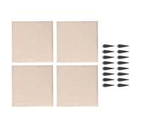 Piedras de paso para jardín, 4 piezas de piedras de paso resistentes a la intemperie con estacas para una fácil instalación para pasarelas, caminos, patios, jardines y paisajismo (Beige)