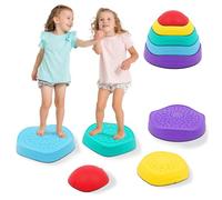 Piedras de Paso para Niños, 5 Piedras Antideslizantes que Fomentan el Equilibrio y Habilidades Motoras, Juguetes de Interior y Exterior,Regalo para Niños Mayores de 3 Años