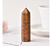 Piedras de punta de cristal natural hilado jade dorado torre de cuarzo piedra energética yoga meditación obelisco varita decoración del hogar adornos-hilado oro jade_60-70mm