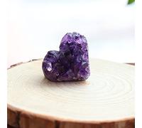 Piedras De Racimo De Cuarzo Amatista Natural Espécimen En Bruto Artesanía Forma De Amor Adorno De Artesanía De Cristal,3-4cm