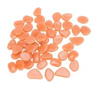 Piedras de resina brillantes, 50 unidades para pasarelas al aire libre, acuario, peceras, macetas de interior, paisajismo, bordes y decoración junto a la piscina (naranja)