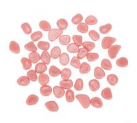 Piedras de resina brillantes, 50 unidades para pasarelas al aire libre, acuarios, peceras, macetas de interior, paisajismo, bordes y decoración junto a la piscina (rosa)
