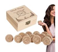 Piedras de runas nórdicas, símbolos grabados hechos a mano, herramientas de meditación de adivinación, predicción de la fortuna mística, kit de brujas portátil, piedras de orientación espiritual