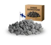 Piedras de sauna Premium Lavar - diabasa de para todas las estufas de sauna resistente al calor grano 32 - 56 mm.