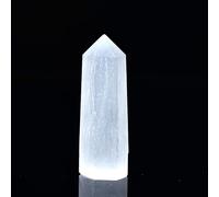 Piedras de selenita blancas naturales de 50-80 mm mineral mineral artesanía decoración del hogar punto de cristal piedra de varita hexagonal, selenita blanca, 60-70 mm