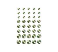 Piedras de strass redondas con facetas, autoadhesivas, en varios formatos, de la gama de Vivi Gade Design. ref 28322