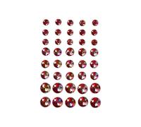 Piedras de strass redondas facetadas, autoadhesivas, de diversos formatos, de la gama de Vivi Gade Design. ref 28327