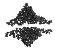 Piedras de Vidrio Negro Superficie Pulida y Diseño Natural | Reducción de Salpicaduras, No se Decolora ni Agrieta, Adecuado para Fogatas de Gas y Barbacoas