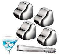 Piedras de whisky en forma de corazón, de enfriamiento reutilizables para cócteles de cerveza, enfriadores de bebidas que no se derriten para licor, limonada, y yogur, ideal para