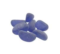 piedras decorativas acuario 30 Uds. De cuentas de cristal de anacardo azul for acuario, piedra fluorescente, piedra de luz azul, piedra de cristal, accesorios de decoración for peceras(Dark blue)