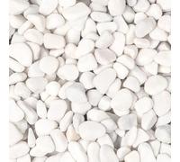 Piedras Decorativas Blancas, 1-2 cm Mini Guijarros de Río de Gránulos Naturales Surtidos, Grava de Jardín Pequeña para Acuario Maceta Paisajismo, Decoración de Rellenos de Jarrones (1 kg/2,2 lbs)